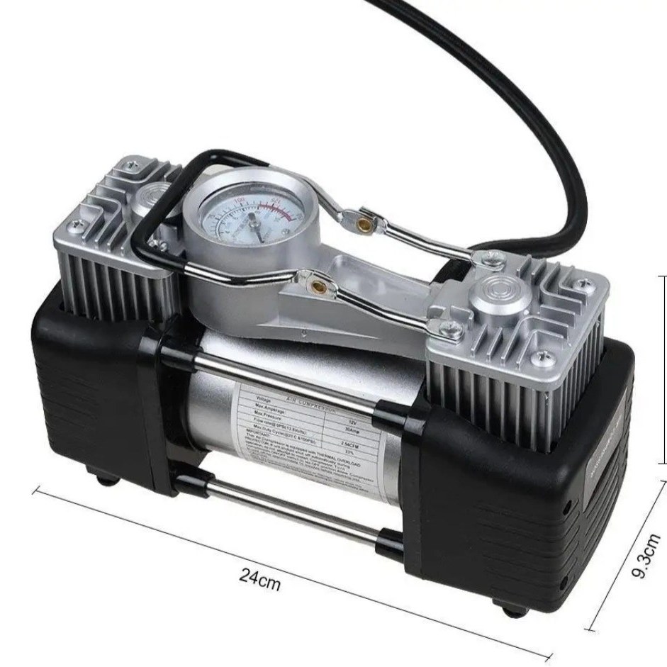 پمپ باد فندکی دو سیلندر خودرو 628-4x4 - Image 5