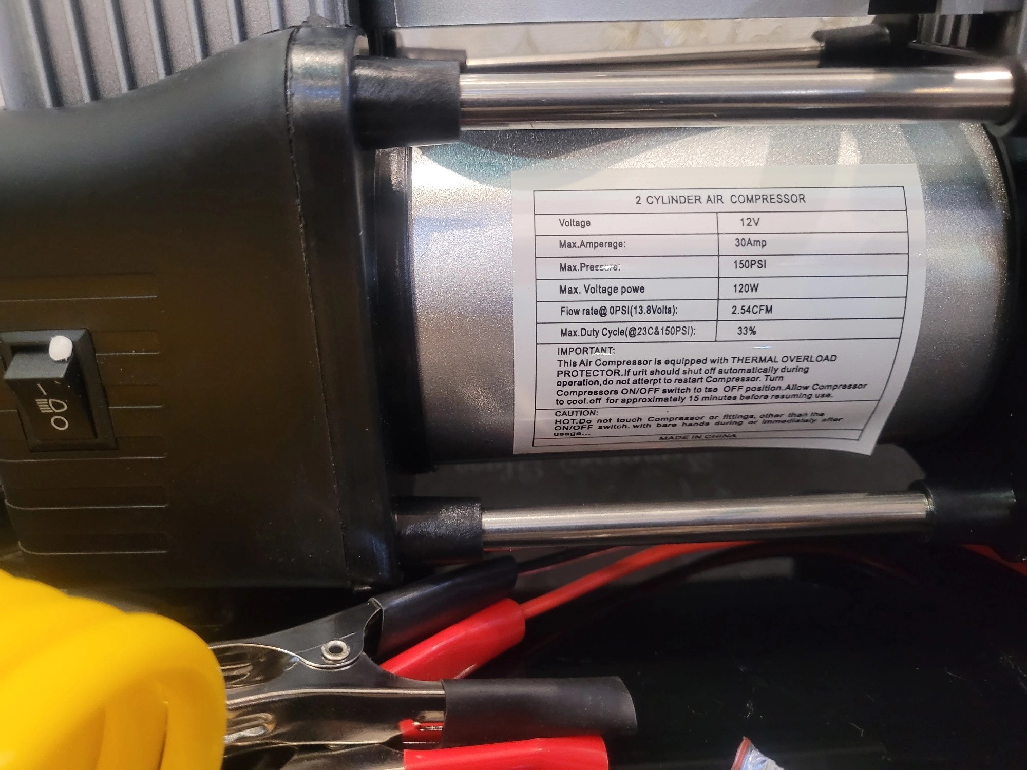 پمپ باد فندکی دو سیلندر خودرو 628-4x4 - Image 6