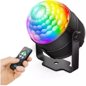 لامپ رقص نور LED Party Light 3W + ریموت کنترل مناسب جشن و مهمانی کیفیت درجه یک و پر نور