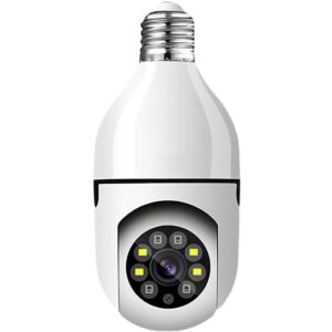 دوربین لامپی چرخش 360 درجه قابل کنترل با نرم افزار v380 اصل