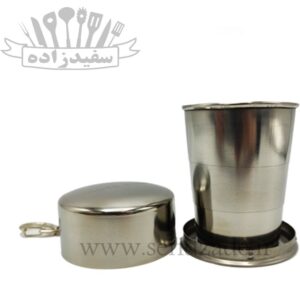 لیوان استیل تاشو مسافرتی سایز بزرگ