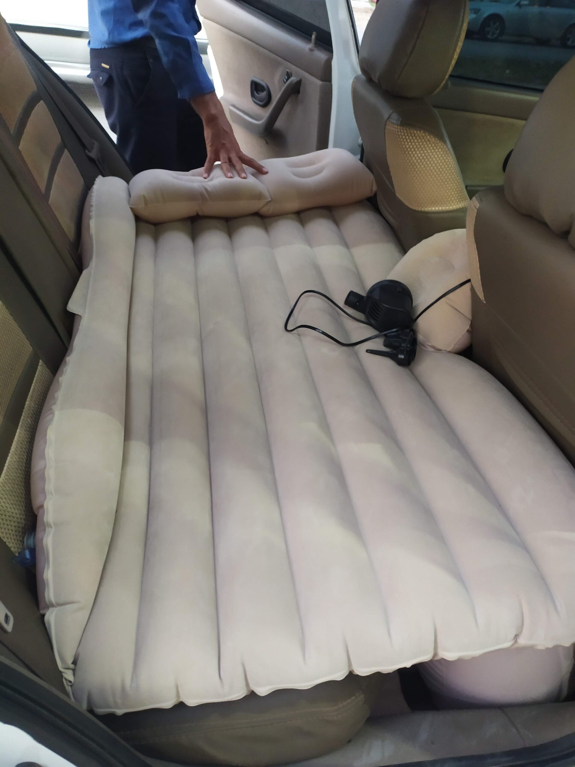 تشک بادی خودرو پژو ۵ تکه با پمپ باد فندکی - Image 4