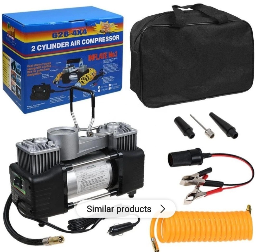 پمپ باد فندکی دو سیلندر خودرو 628-4x4