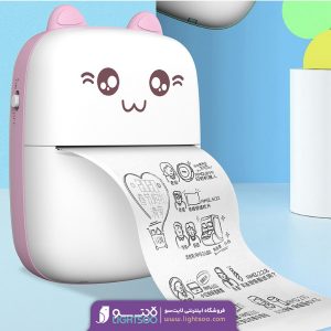 پرینتر حرارتی بی مدل Mini Printer طرح گربه