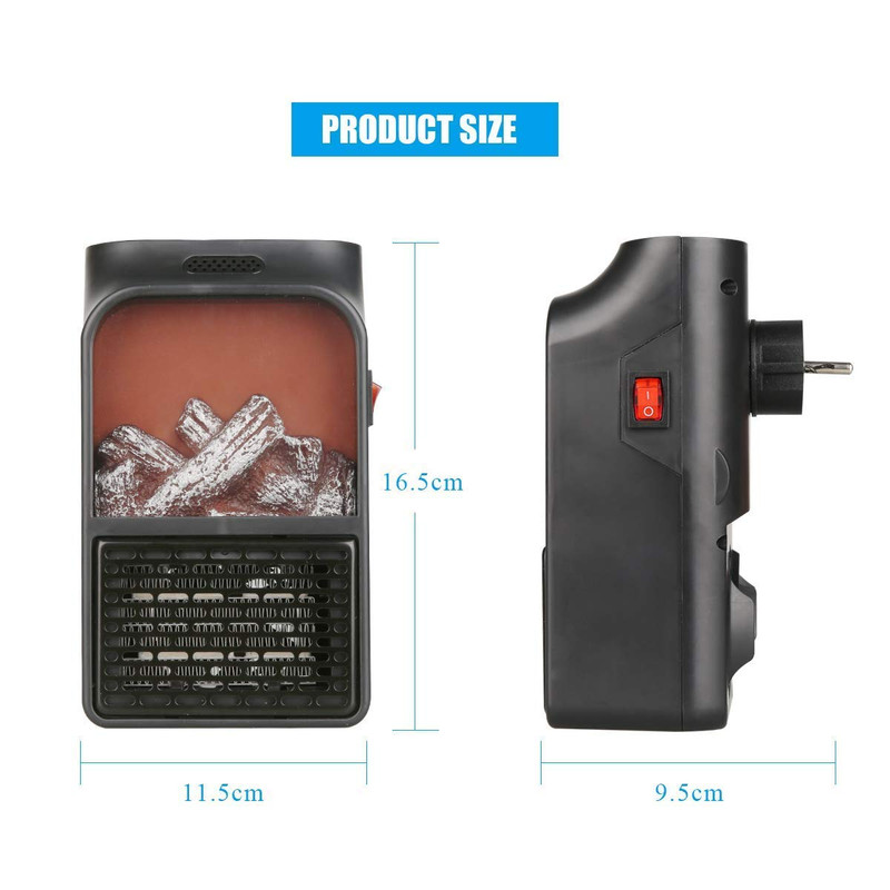 فن هیتر پریزی 1000 وات فلیم طرح شومینه مدل Flam Heater - تصویر 4
